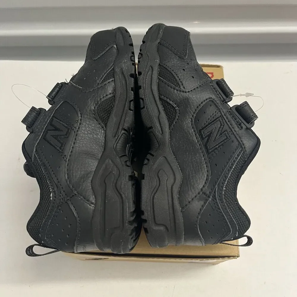 New Balance 622 SZ 11 X W Toddler Black Leather Hook & Loop Sneakers Shoes